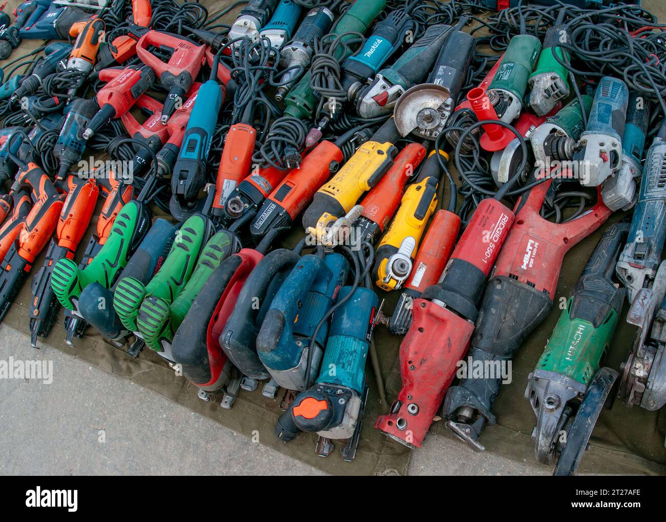 October 5 2023 Bucharest Romania Flea market where you can find