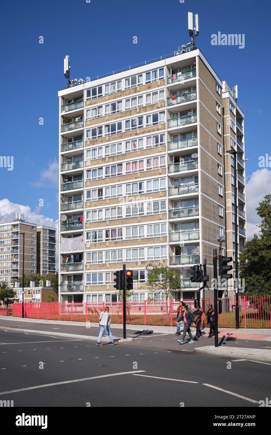 Council Tower Block Evelyn Street Deptford London England UK Stock