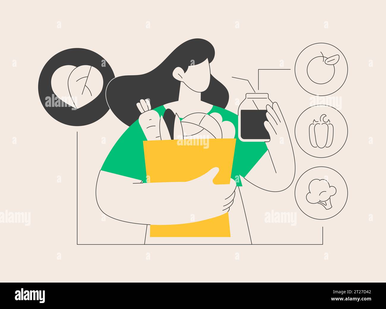 Raw food diet abstract concept vector illustration Stock Vector Image ...
