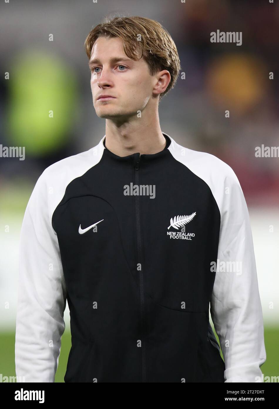 New Zealand’s Alex Greive lines up ahead of the international friendly