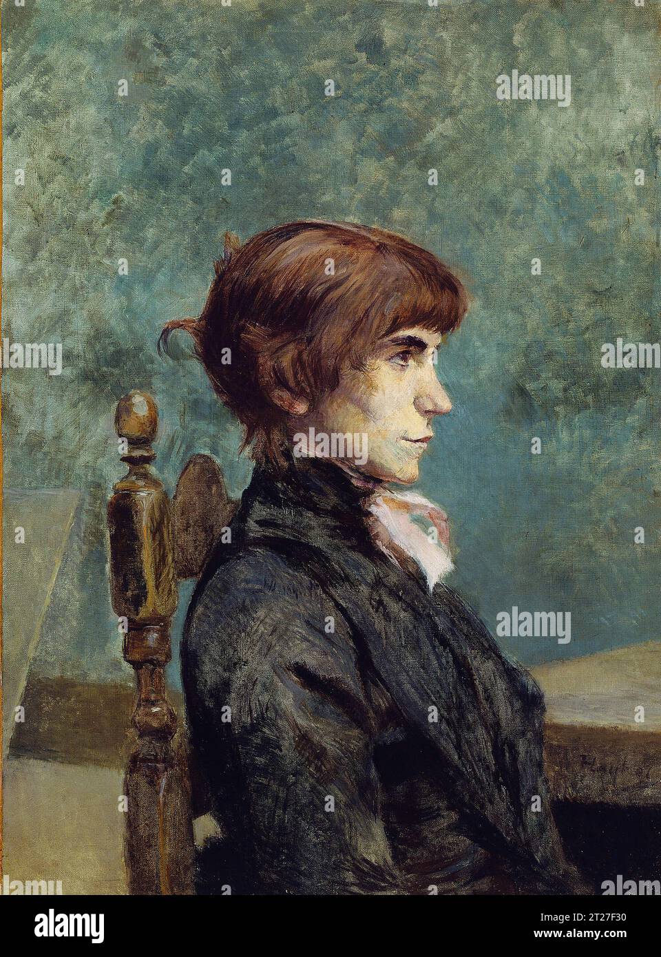 Portrait of Jeanne Wenz.  Henri de Toulouse-Lautrec.  1886. Stock Photo