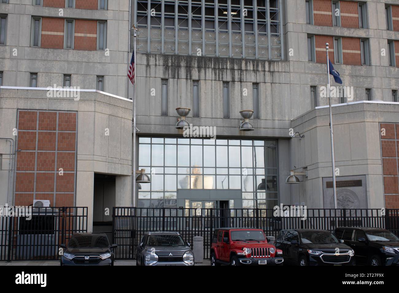 brooklyn jail mdc prison jail, federal bureau, taken in september 7 nyc usa 2023 summer in