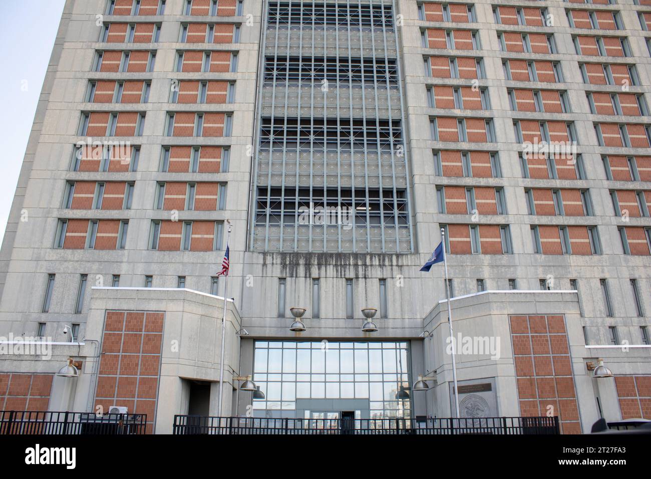 brooklyn jail mdc prison jail, federal bureau, taken in september 7 nyc usa 2023 summer in