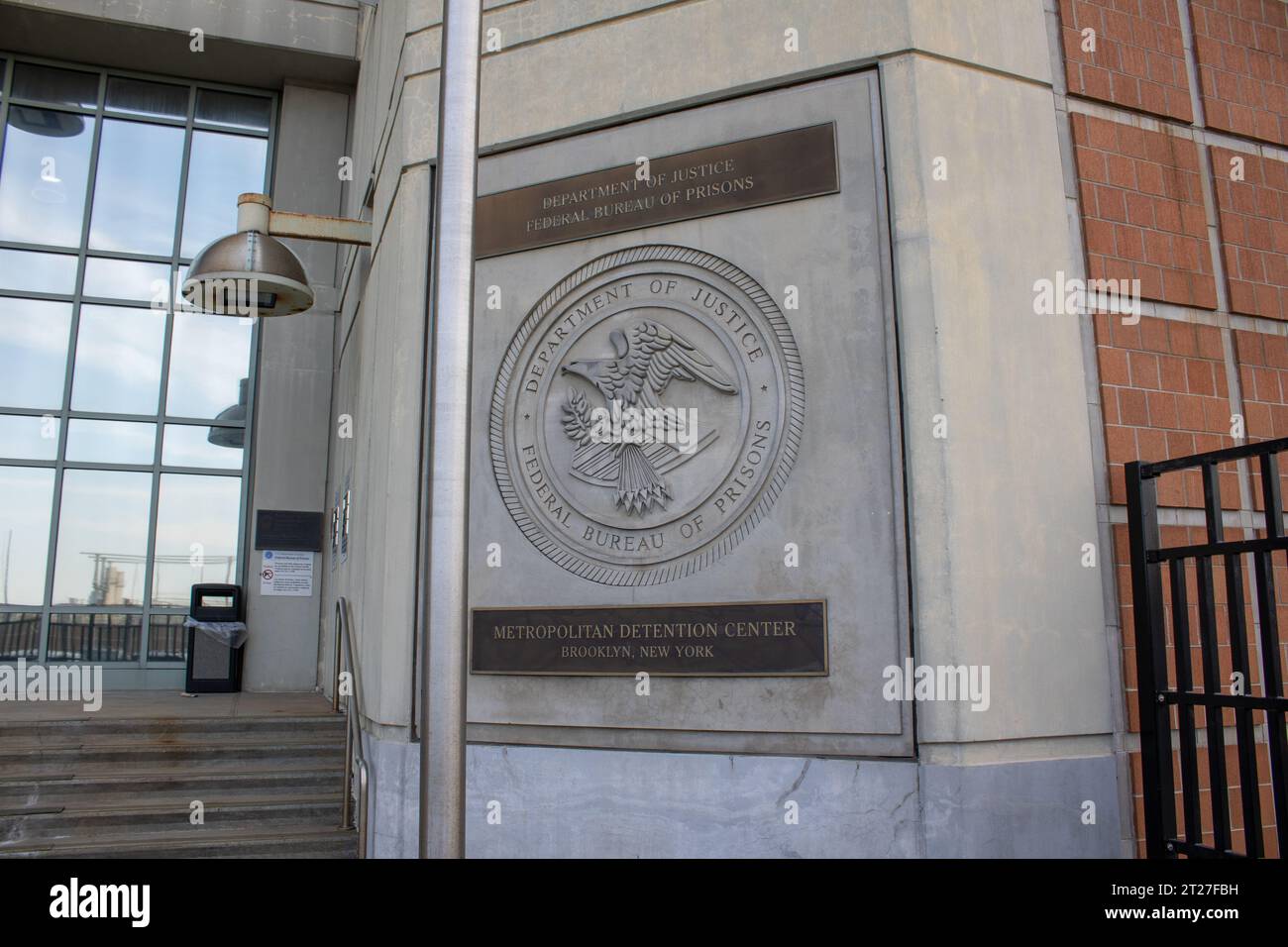 brooklyn jail mdc prison jail, federal bureau, taken in september 7 nyc usa 2023 summer in