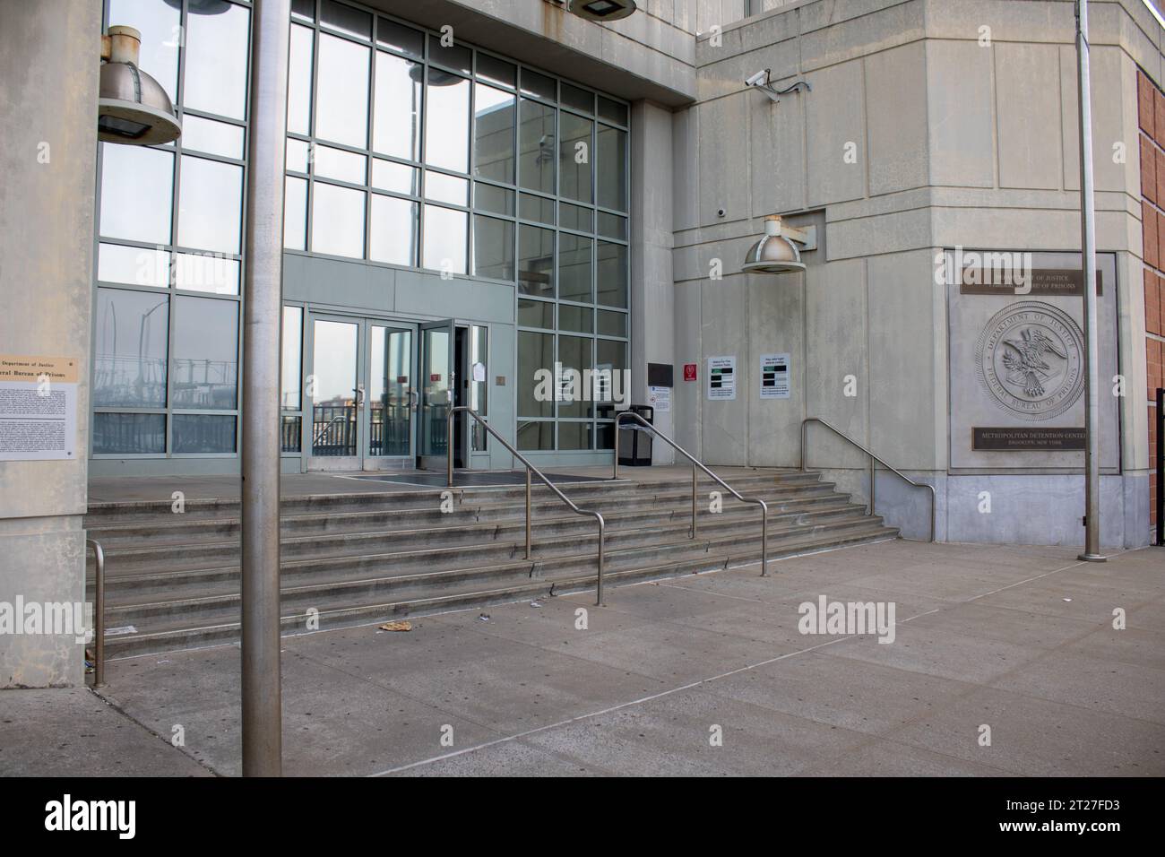 brooklyn jail mdc prison jail, federal bureau, taken in september 7 nyc usa 2023 summer in