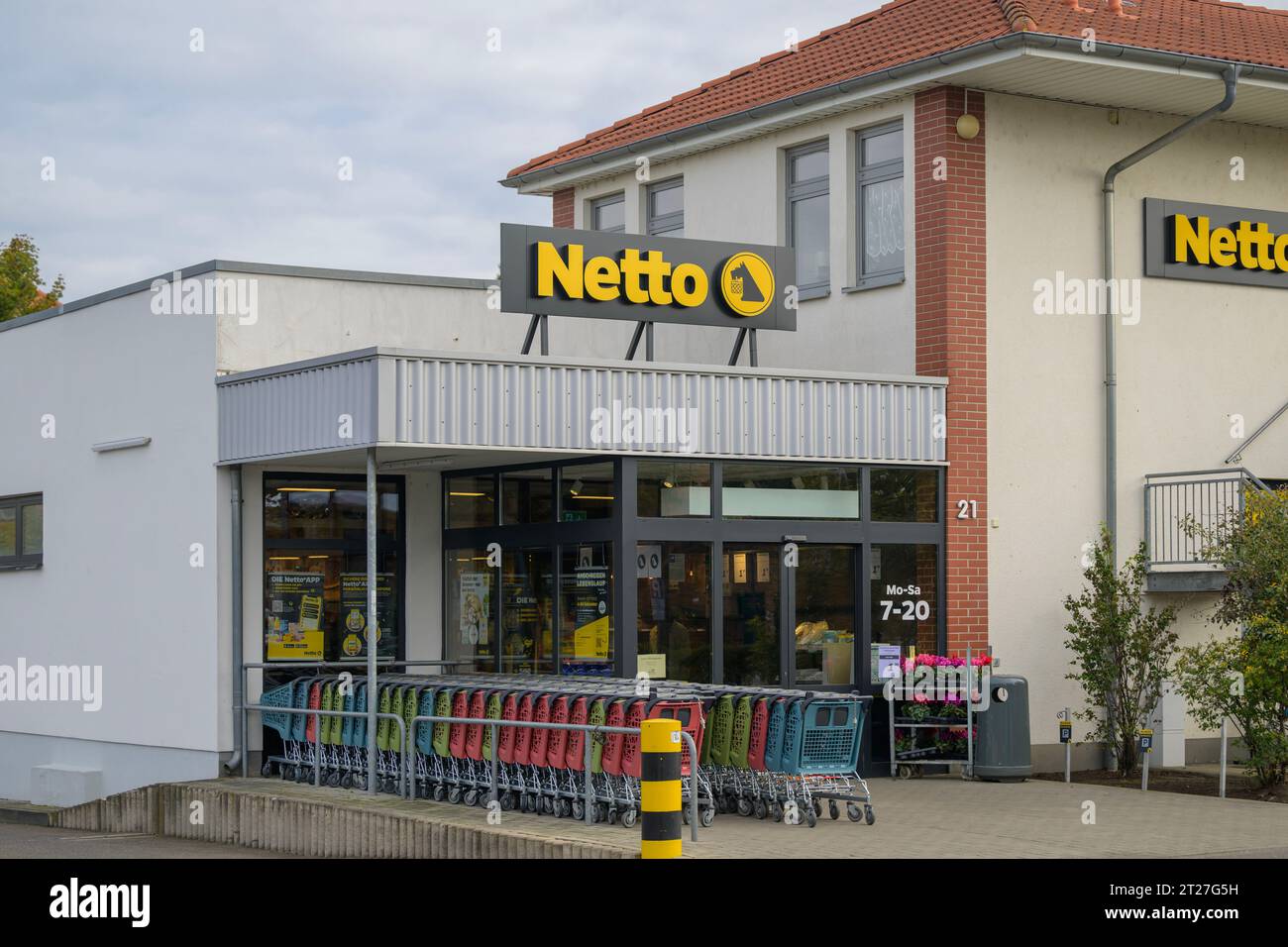 Germany , Lübbenau , 17.10.2023 , Branch of a black Netto Stock Photo