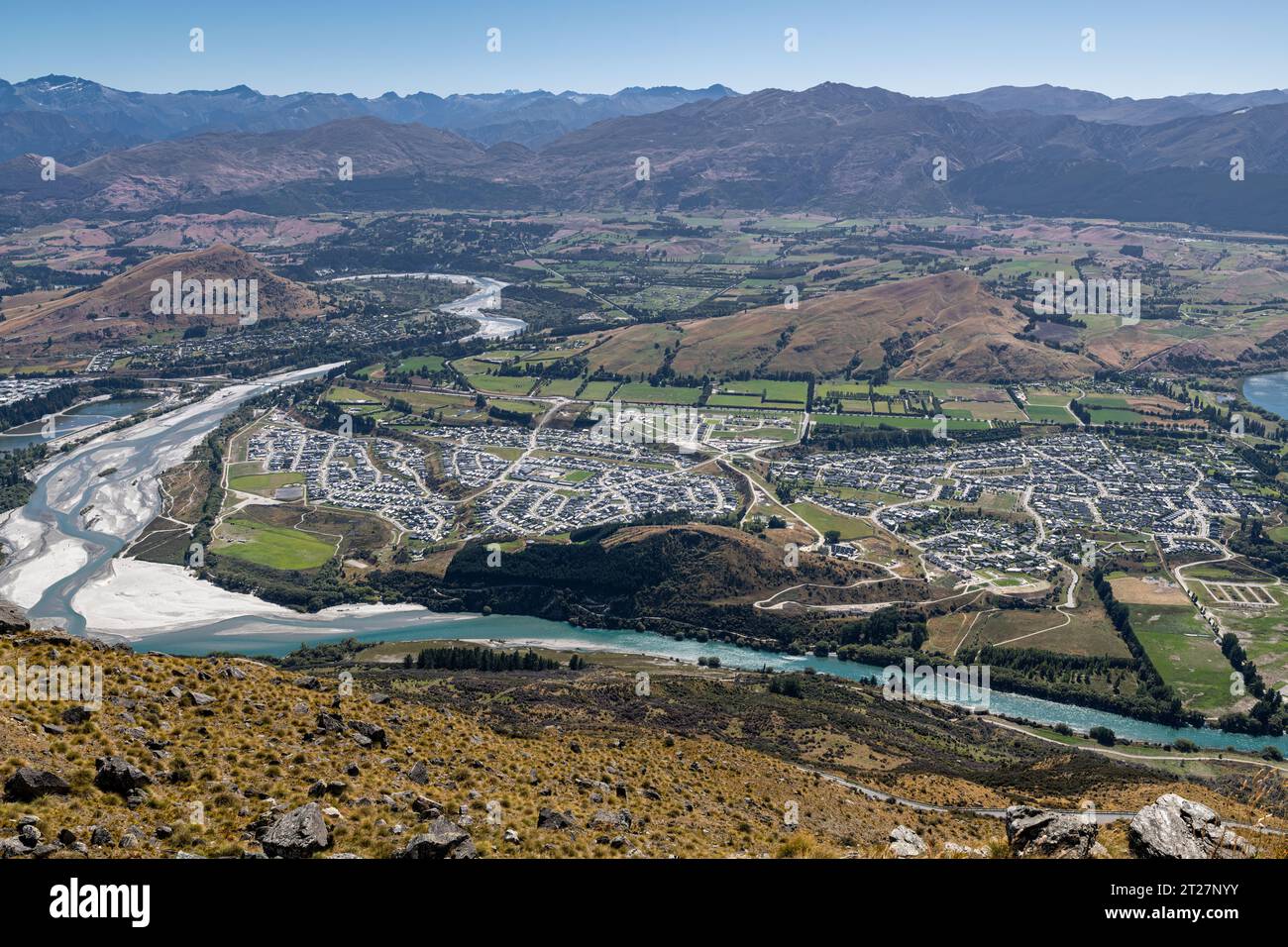 Residential housing development, Queenstown, New Zealand Stock Photo