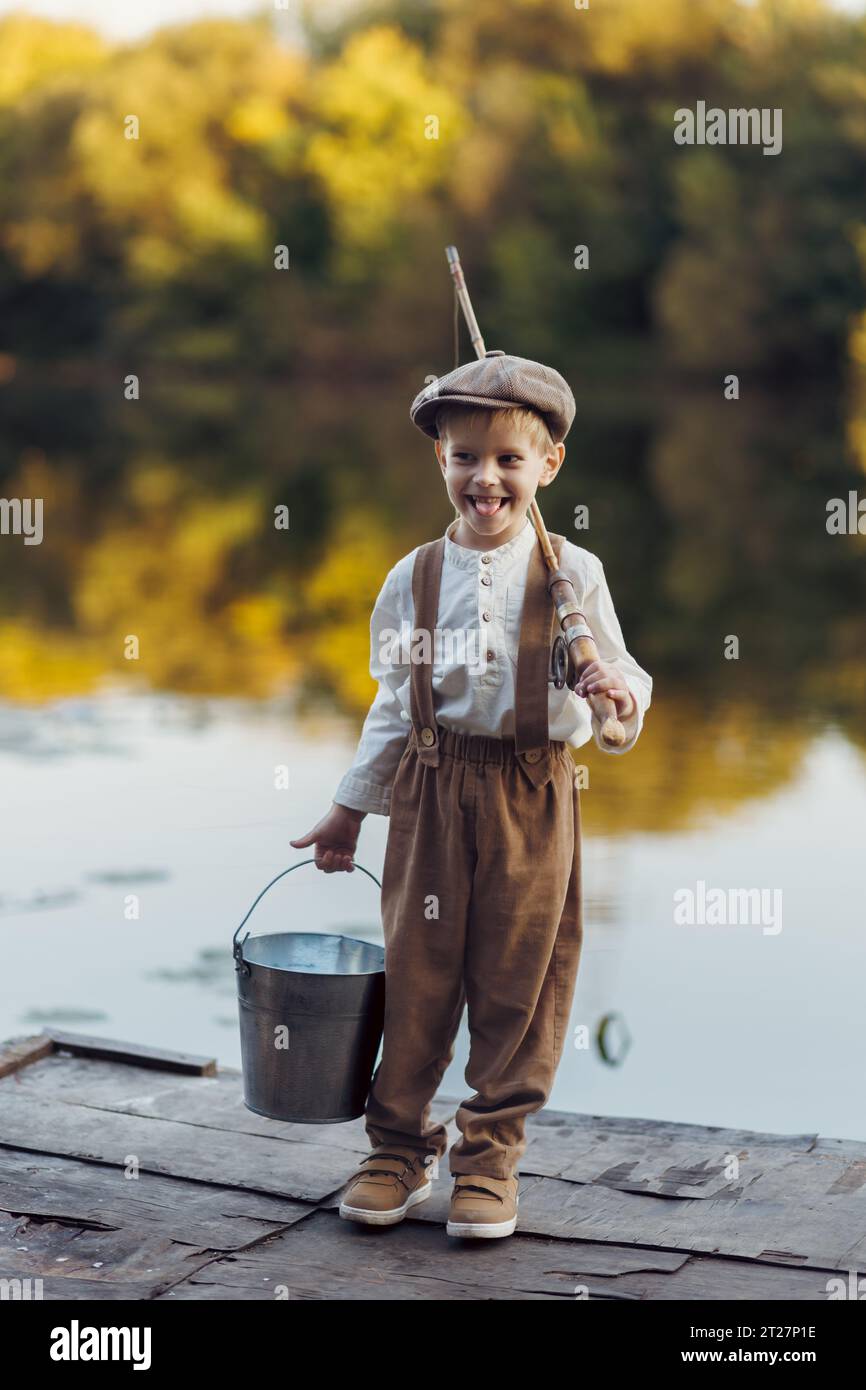 Boy fishing hat hi-res stock photography and images - Page 14 - Alamy