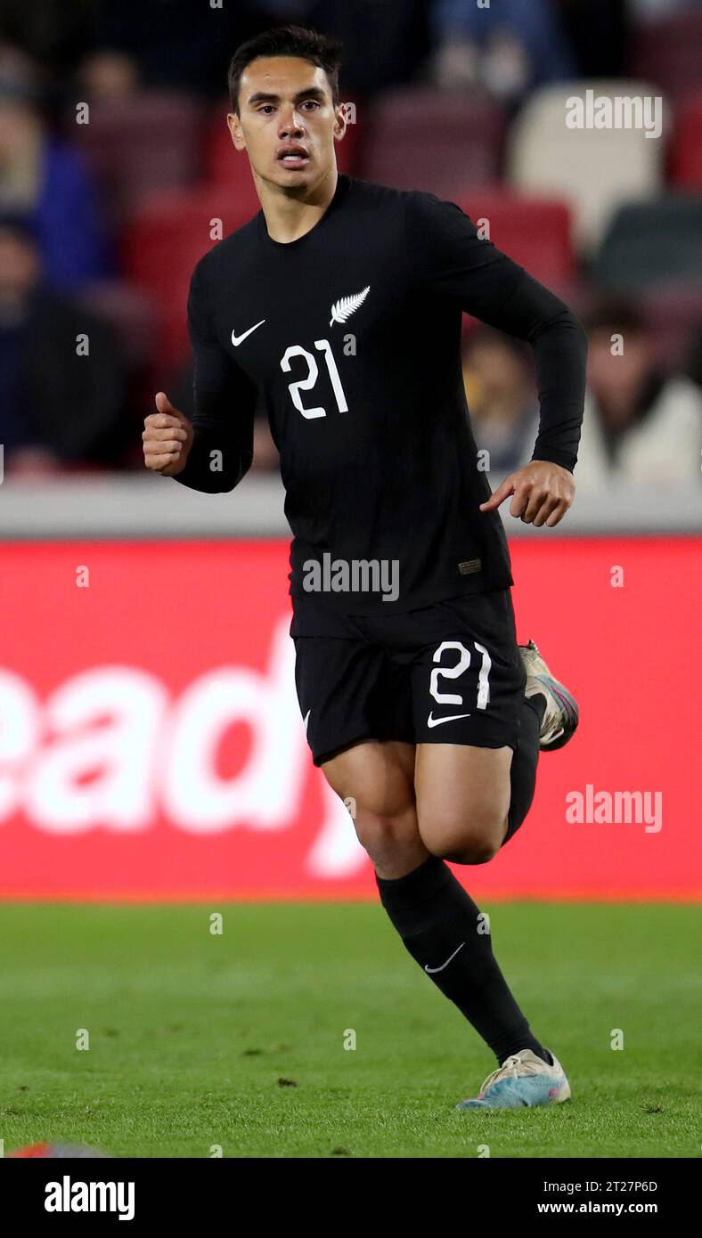 New Zealand’s Max Mata during the international friendly match at the