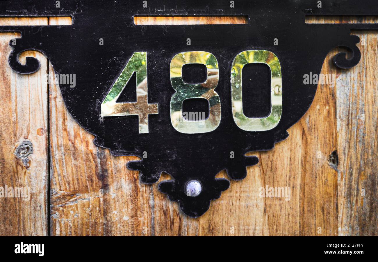 rural house address number 4 8 0 Stock Photo Alamy