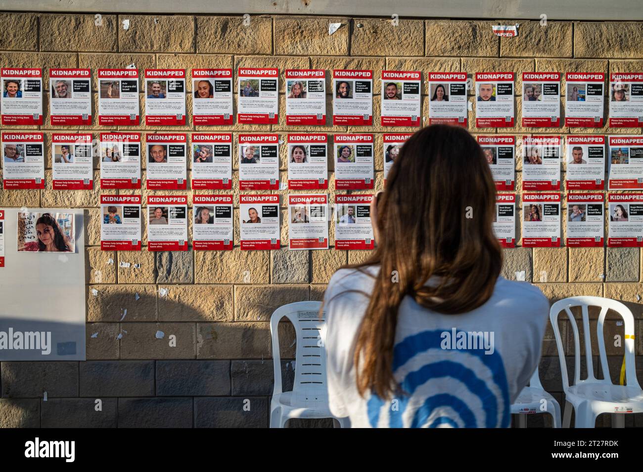 Eltern und Familie der Geiseln in Gaza protestieren in Tel-Aviv Israel ...