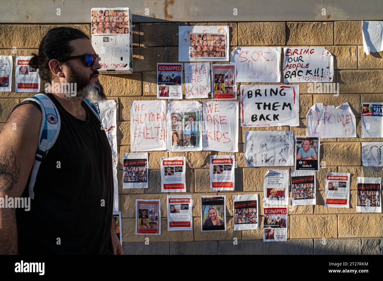 Eltern und Familie der Geiseln in Gaza protestieren in Tel-Aviv Israel ...
