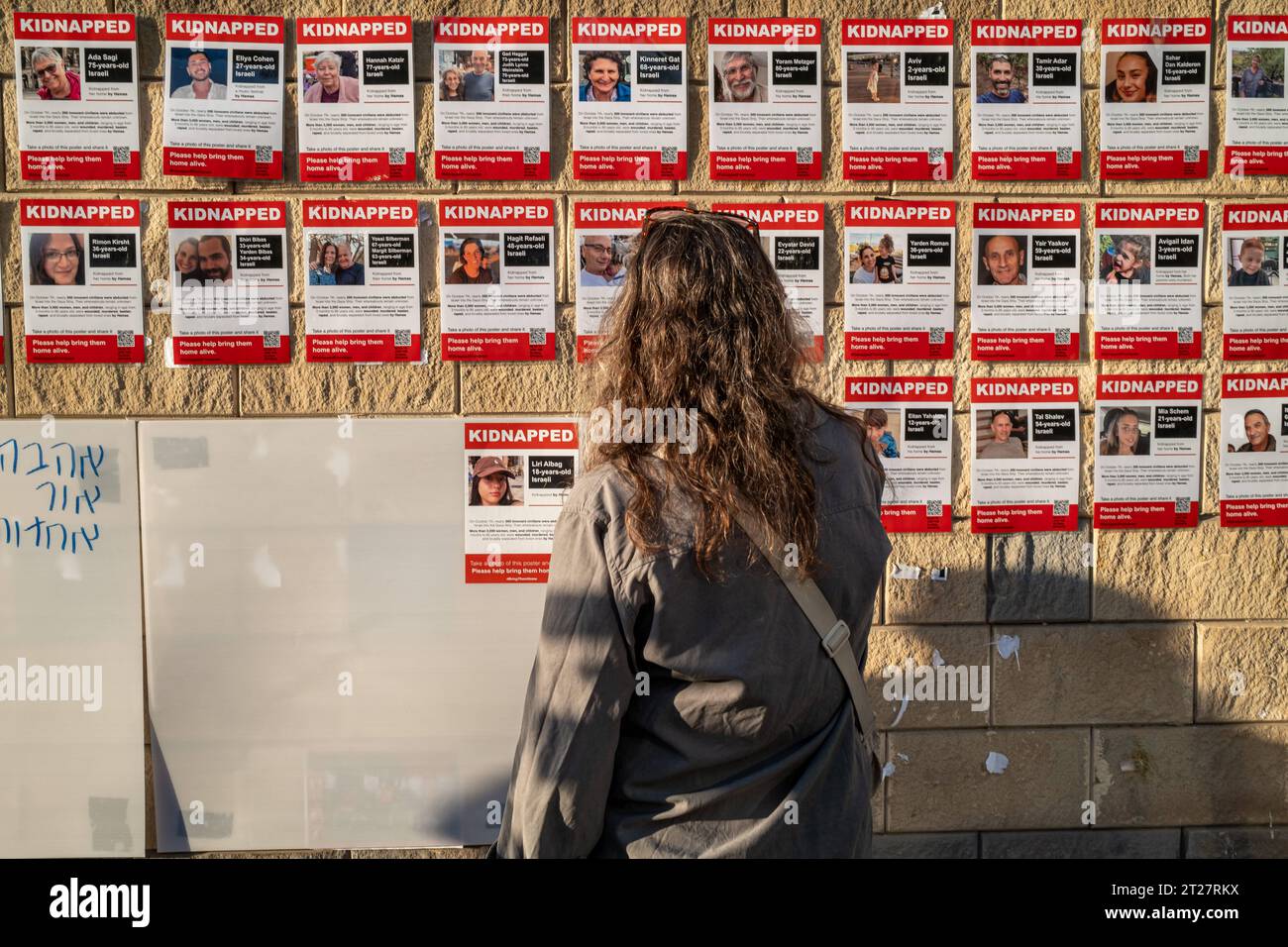 Eltern und Familie der Geiseln in Gaza protestieren in Tel-Aviv Israel ...