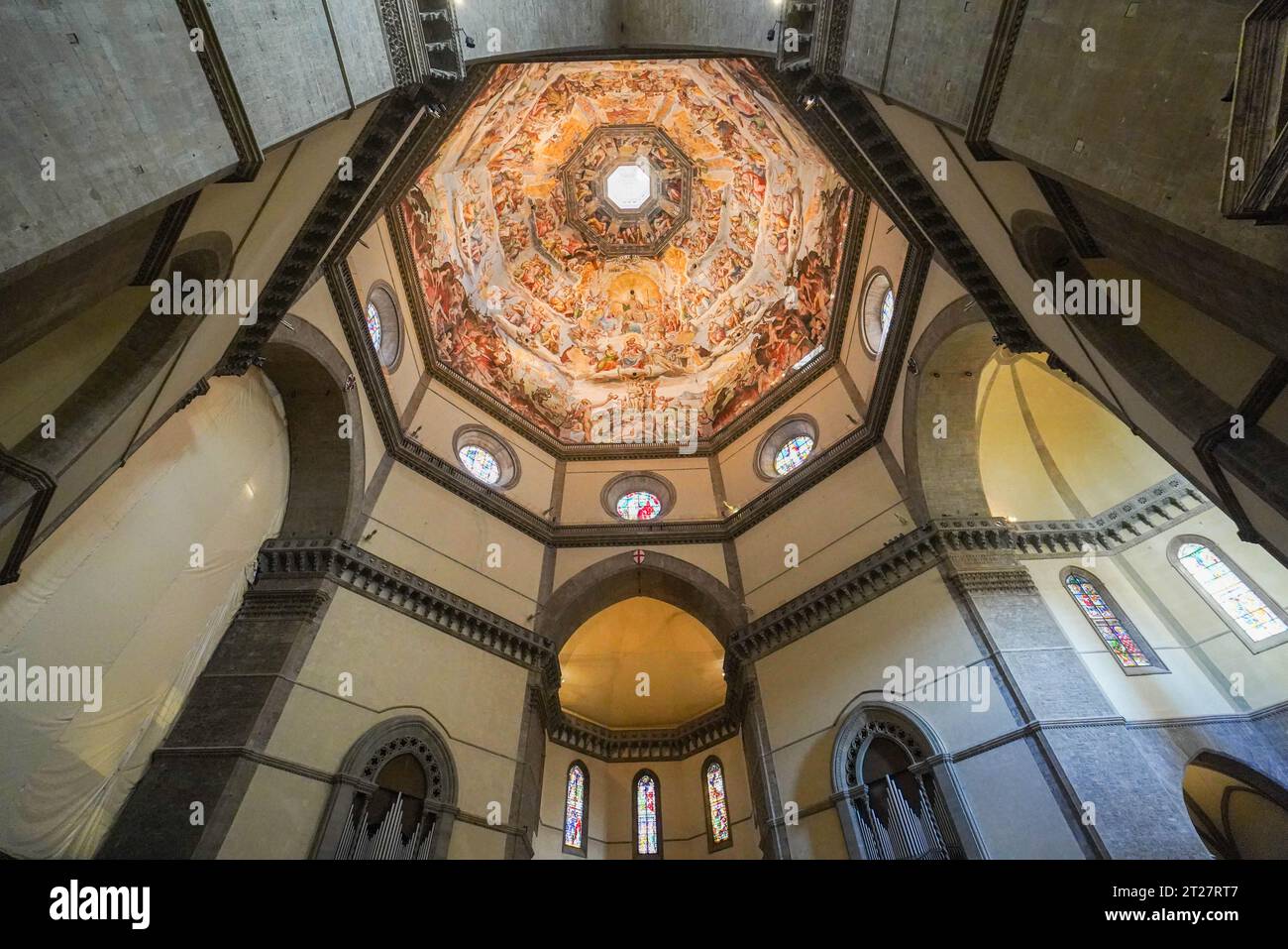 Interior of Florence Cathedral Brunelleschi dome. , Italy Stock Photo ...