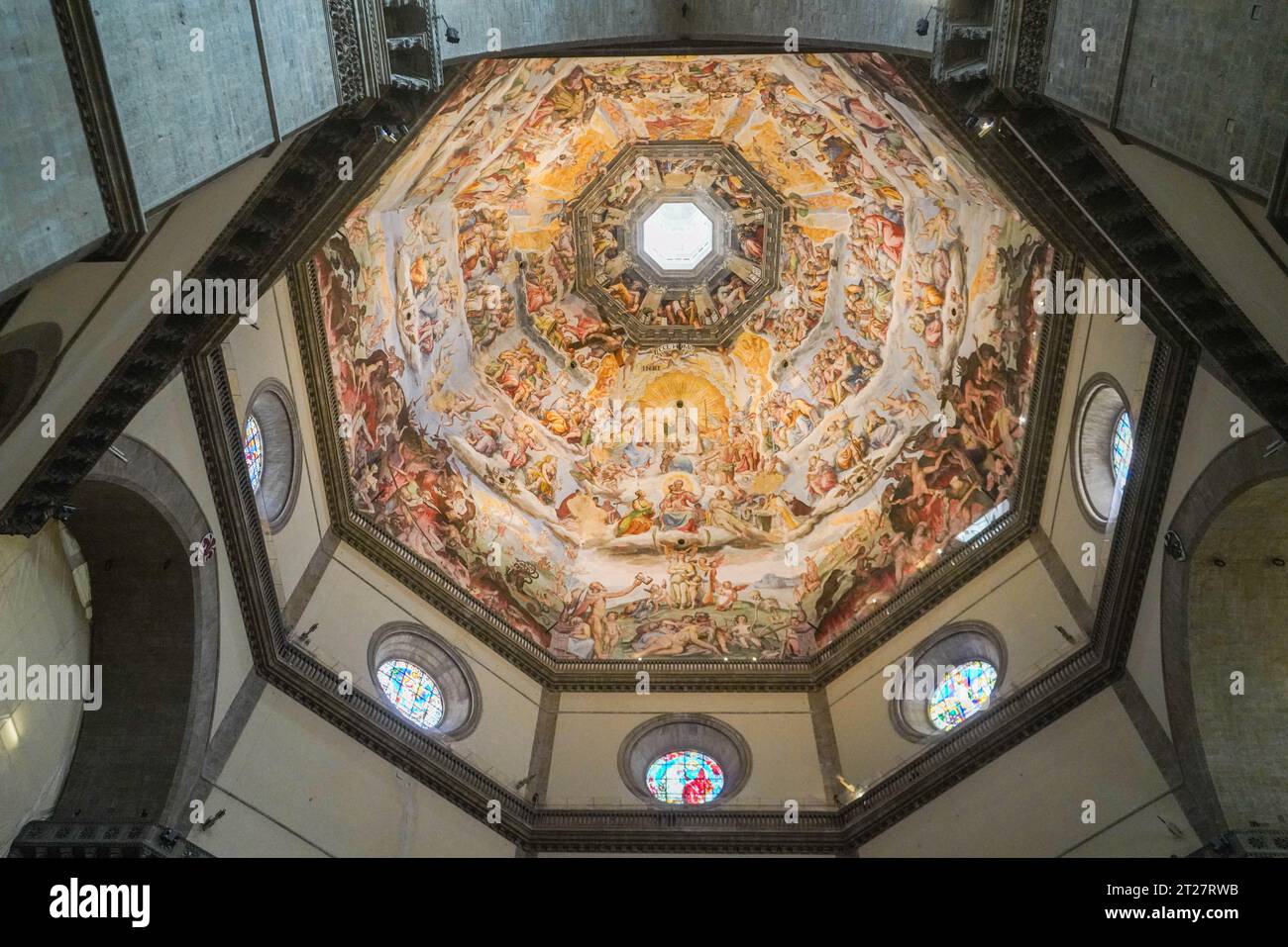 Interior of Florence Cathedral Brunelleschi dome. , Italy Stock Photo ...