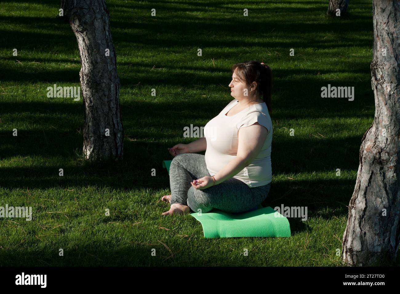 Woman middle aged fat portrait hi-res stock photography and images - Alamy