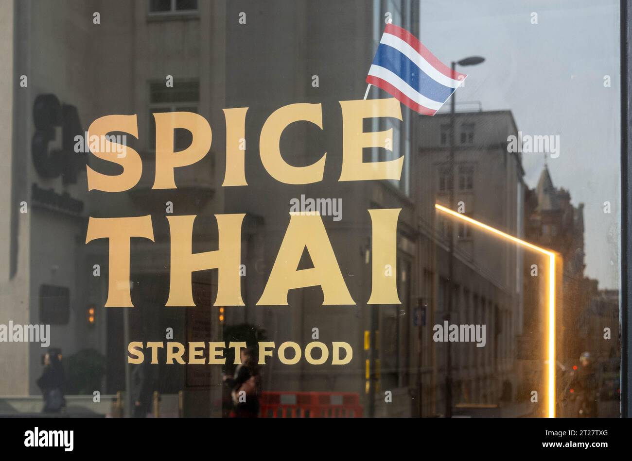 Slice Thai street food, an Asian restaurant in Liverpool. Now closed at this location. Stock Photo