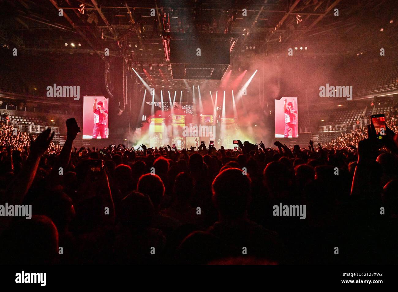 Zagreb, Croatia. , . American hip hopper Busta Rhymes performs as ...