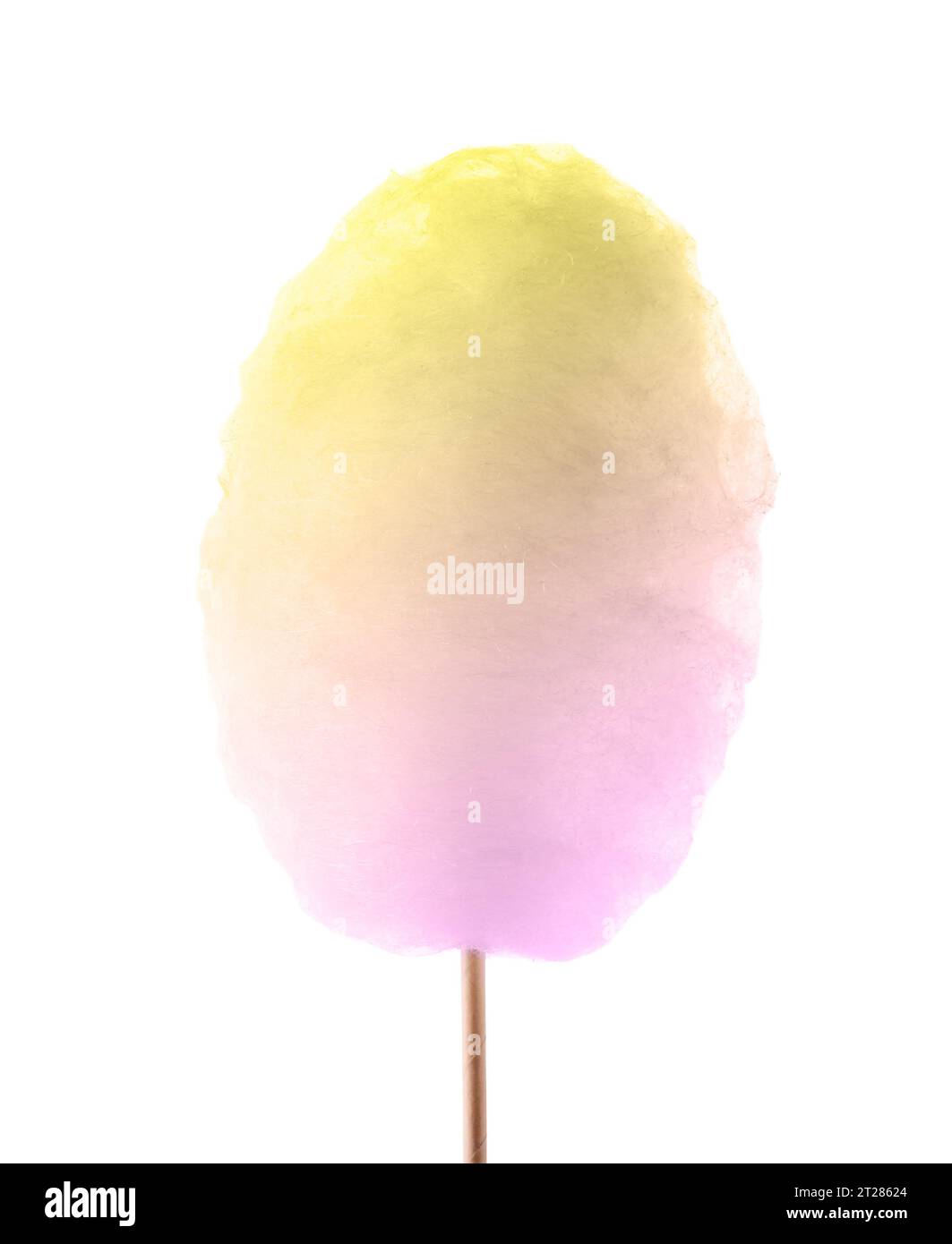 One bright cotton candy isolated on white Stock Photo - Alamy