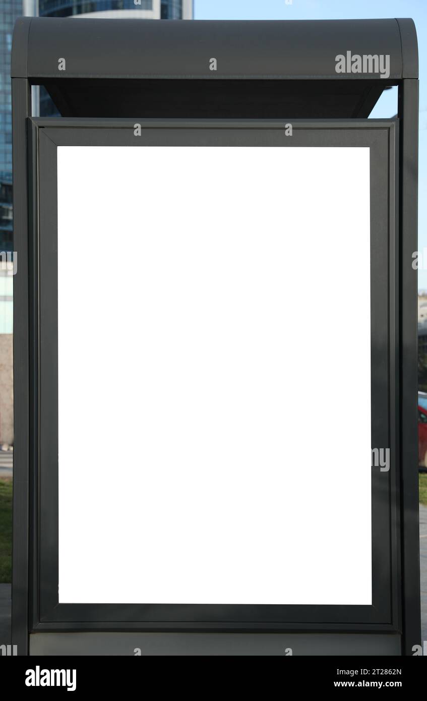 Empty signboard in city. Mock-up for design Stock Photo - Alamy