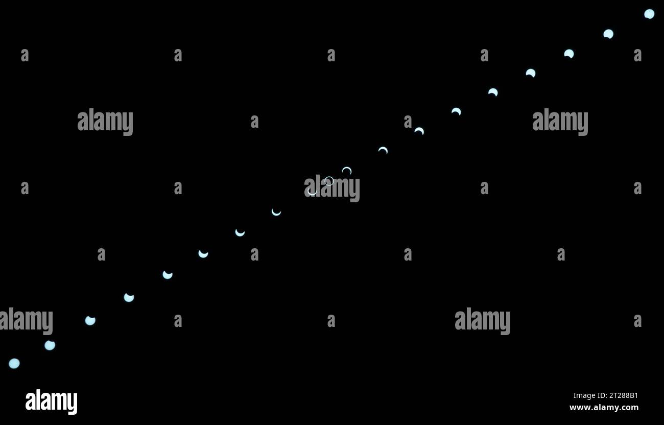 Annular or 'Ring-of-Fire' Solar Eclipse Stock Photo