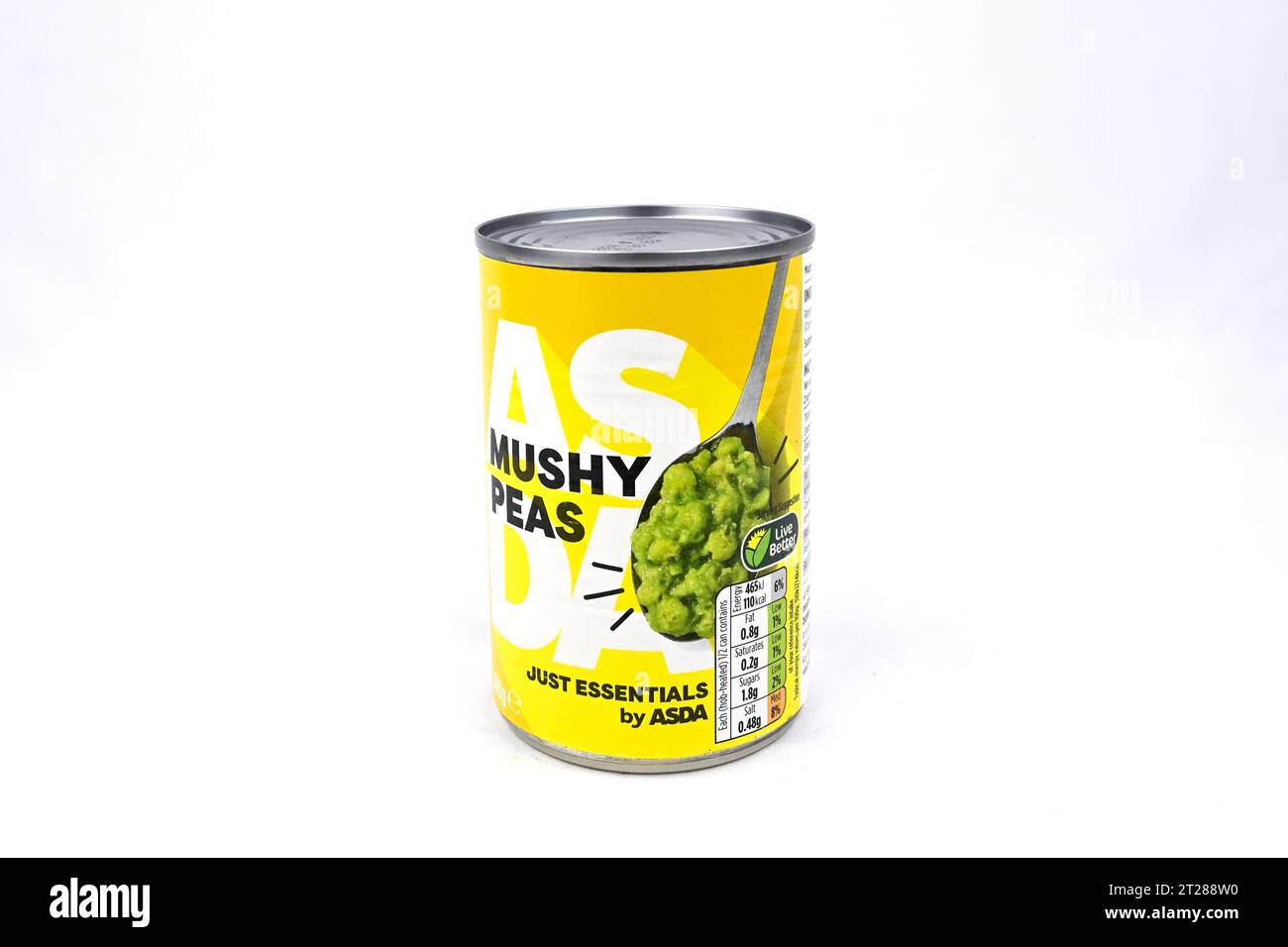 JUST ESSENTIALS by ASDA Mushy Peas  – Wales, UK  – 10 October 2023 Stock Photo