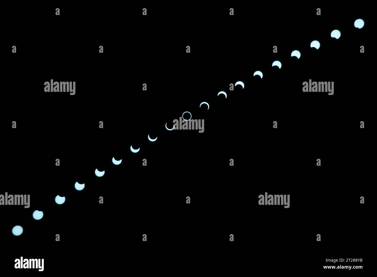 Annular Or Ring Of Fire Solar Eclipse Stock Photo Alamy