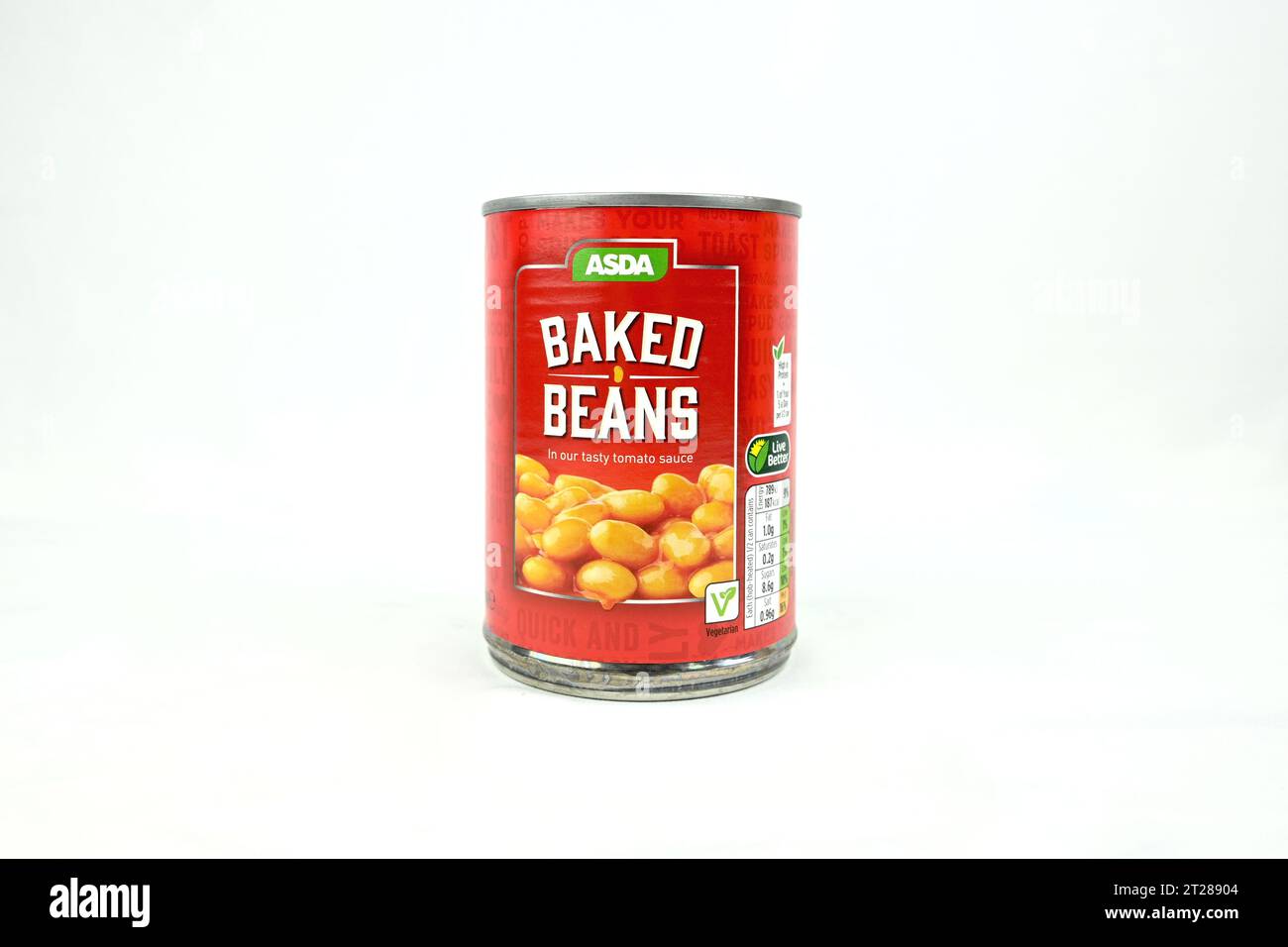 ASDA Baked Beans In Tomato Sauce Wales, UK 10 October 2023 Stock