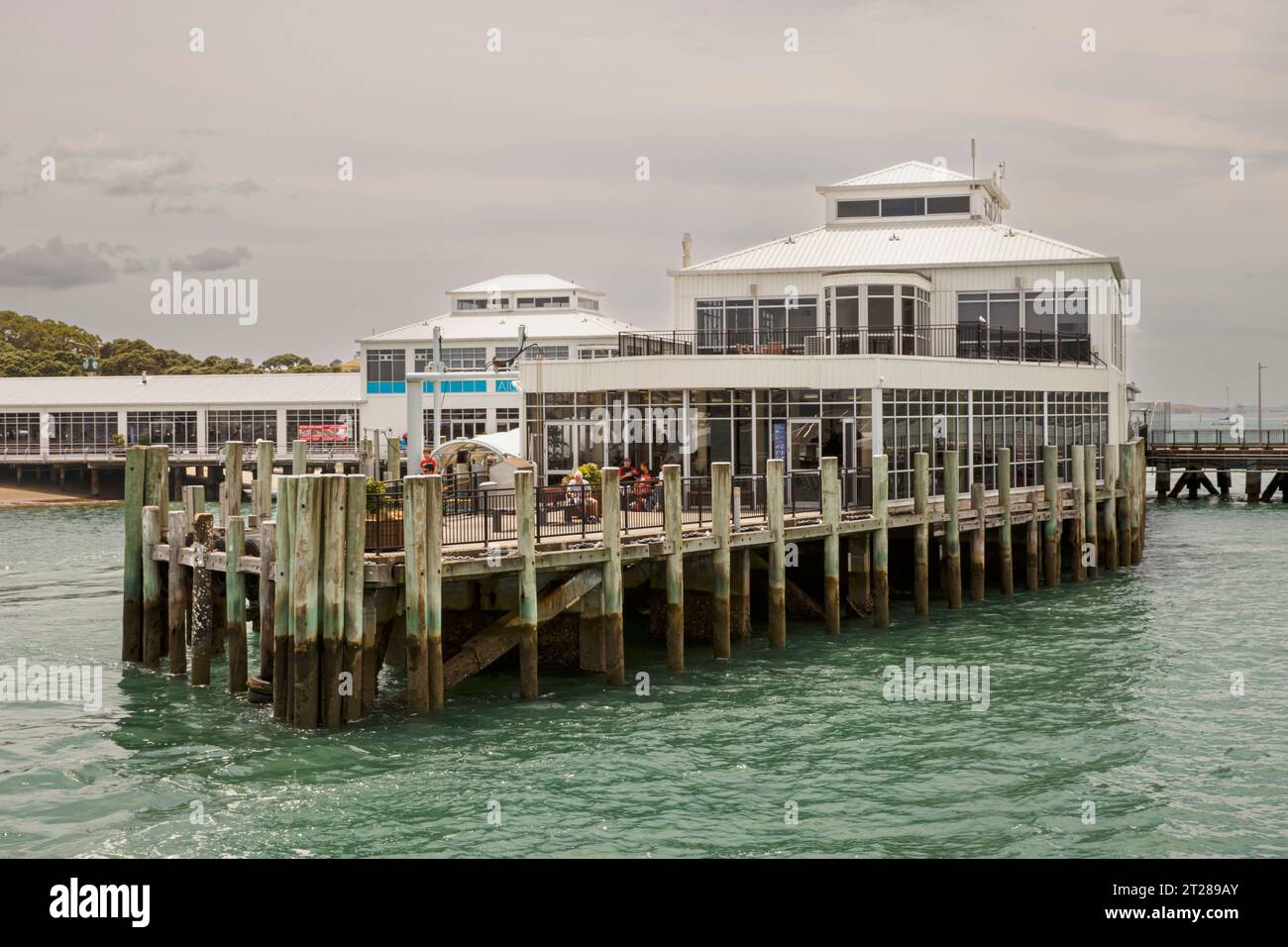 The ferry terminal and wharf at Devonport, Auckland New Zealand Stock Photo