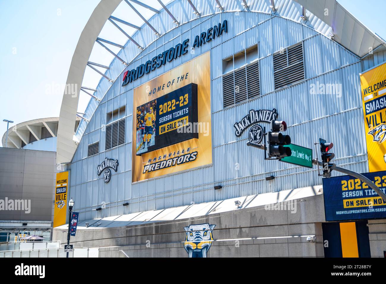 Nashville, TN, USA - June 29, 2022: The Bridgestone Arena Stock Photo