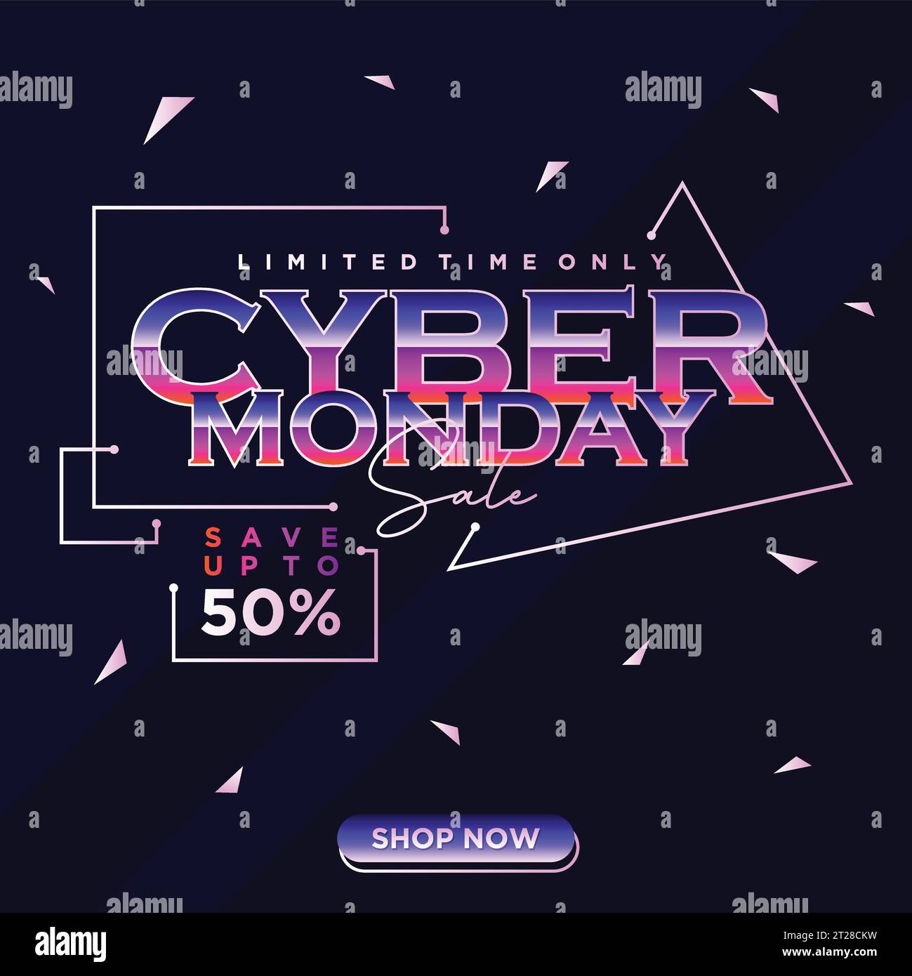 Sale promotion banner Cyber Monday limited time only. Vector ...