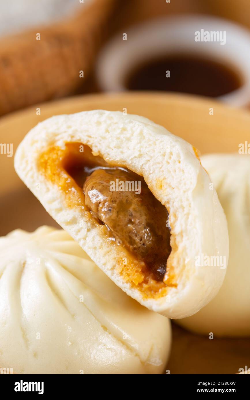 Chinese Steamed Meat Bun,chinese bun,bao zi Stock Photo Alamy
