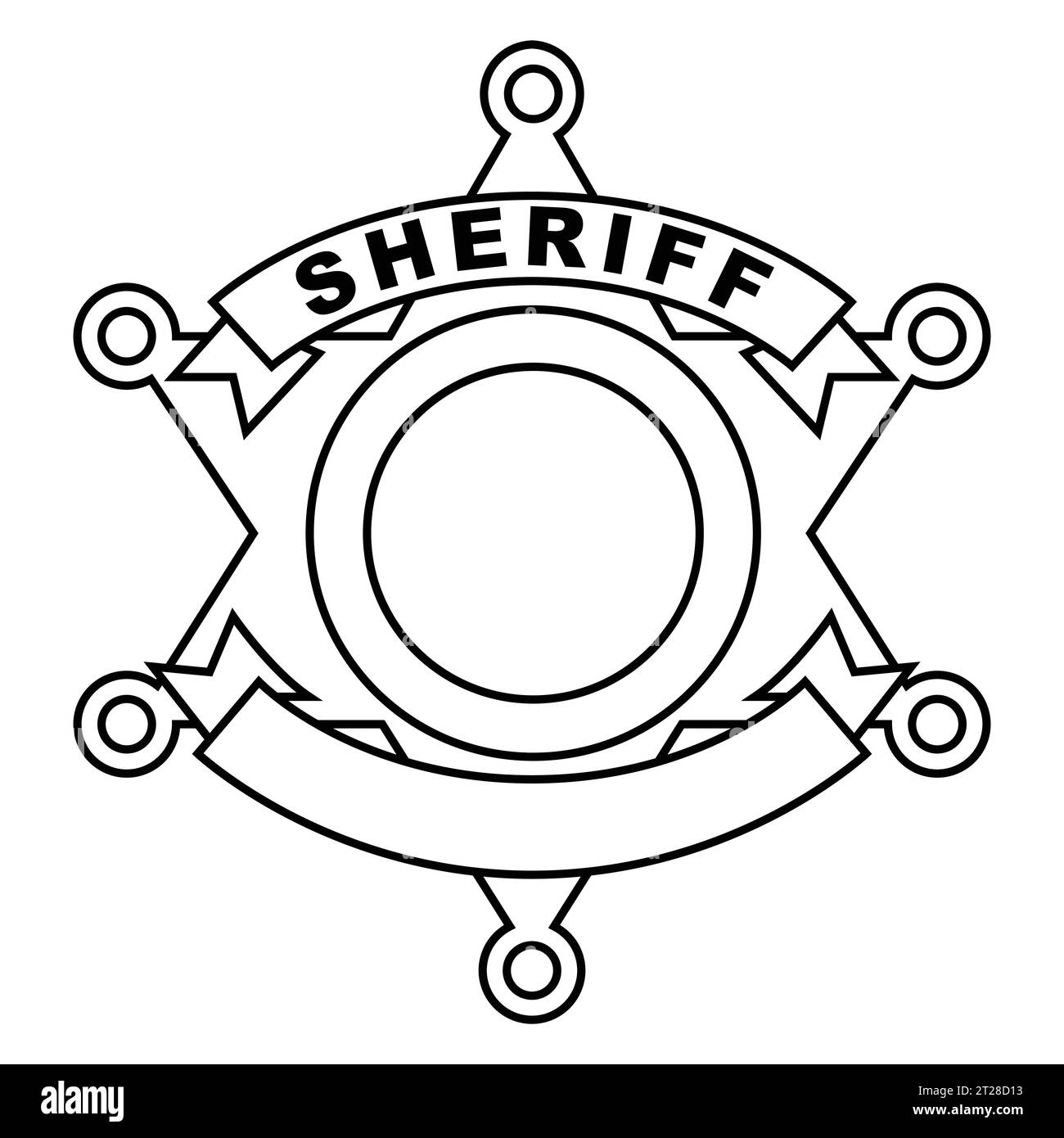 Vector illustration of Security Police badge sheriff badge Stock Vector