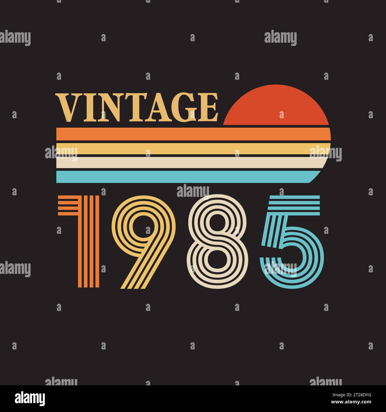 1985 vintage t shirt design vector Stock Vector