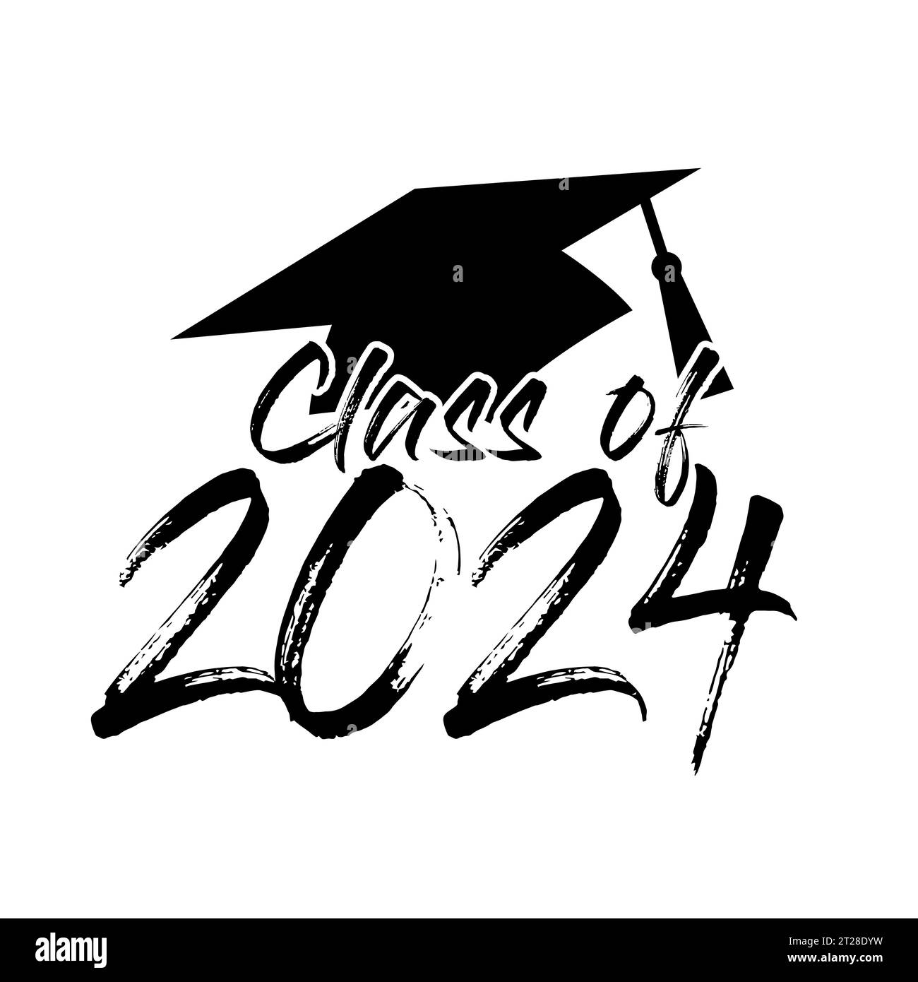 Class Of 2024 Design Vector Stock Vector