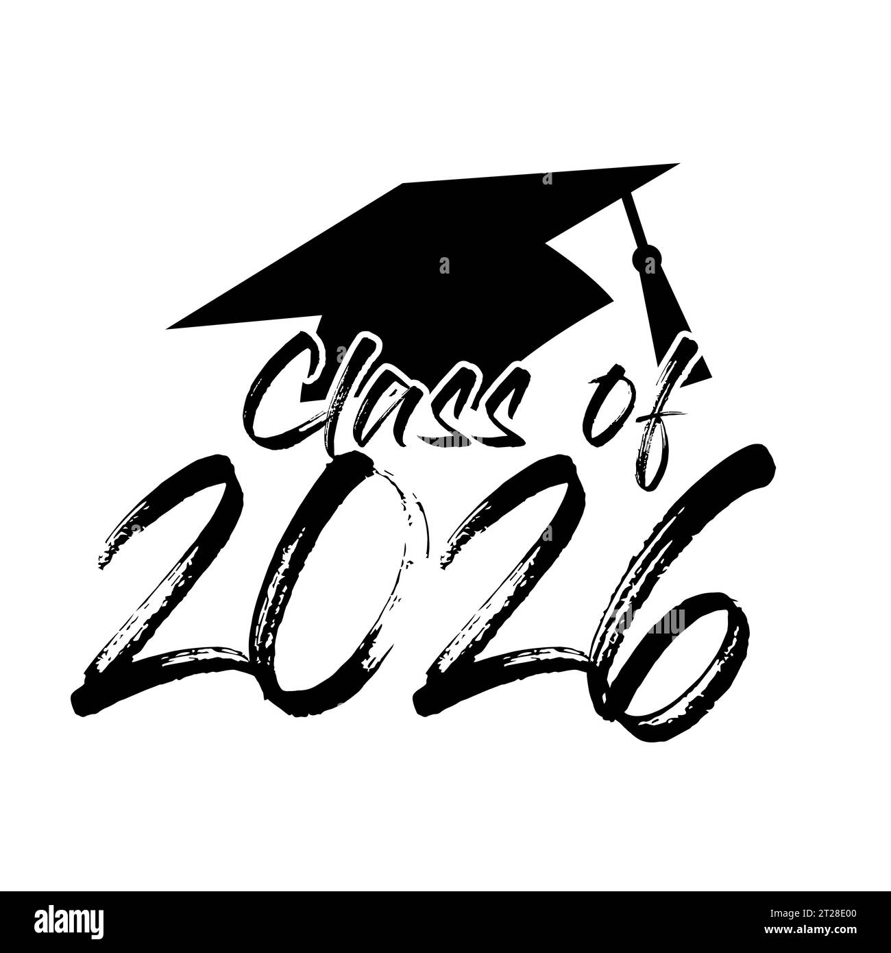 Class Of 2026 Design Vector Stock Vector