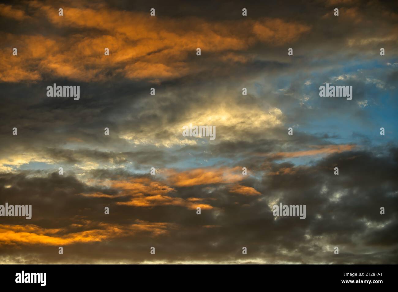 Sun is setting creating an afterglow in the sky that casts a warm hue ...