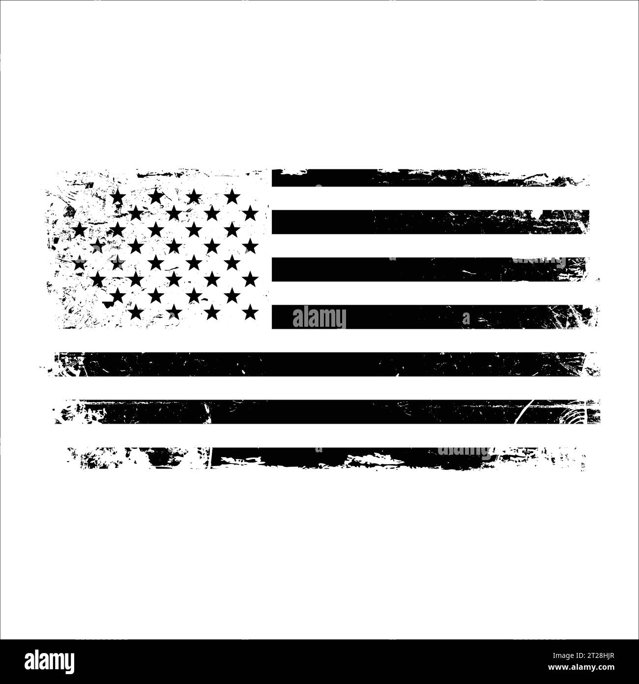 Grungy american flag Black and White Stock Photos & Images - Alamy
