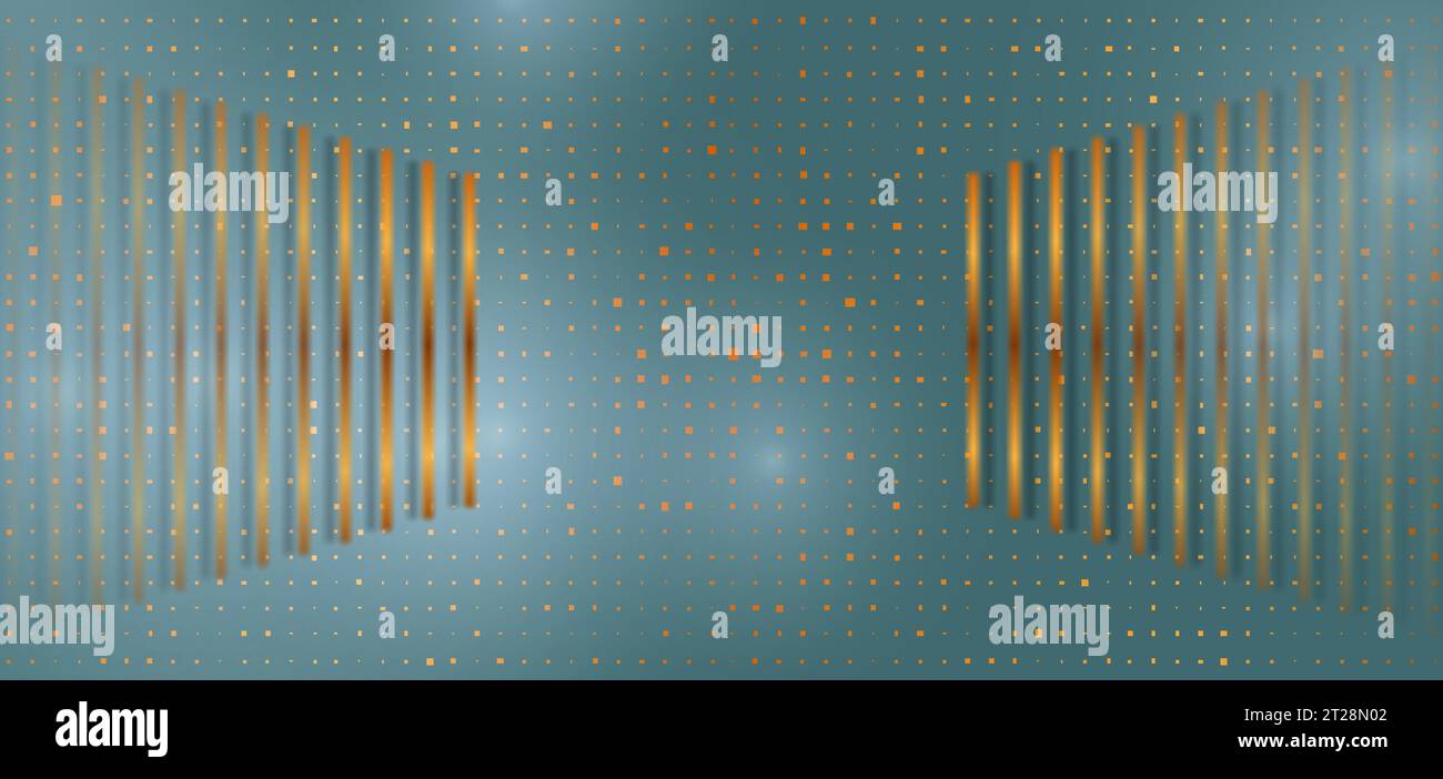 Abstract blue tech geometric background with golden lines. Vector ...