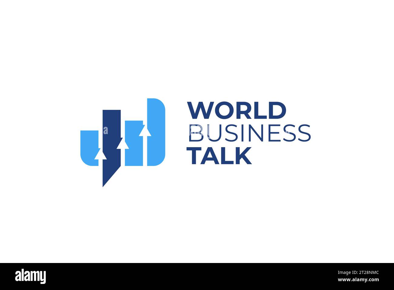 Business Talk And Discussion Logo Design Template Bar Chart And Arrow Business Talk And Discussion Logo Design Template Bar Chart And Arrow