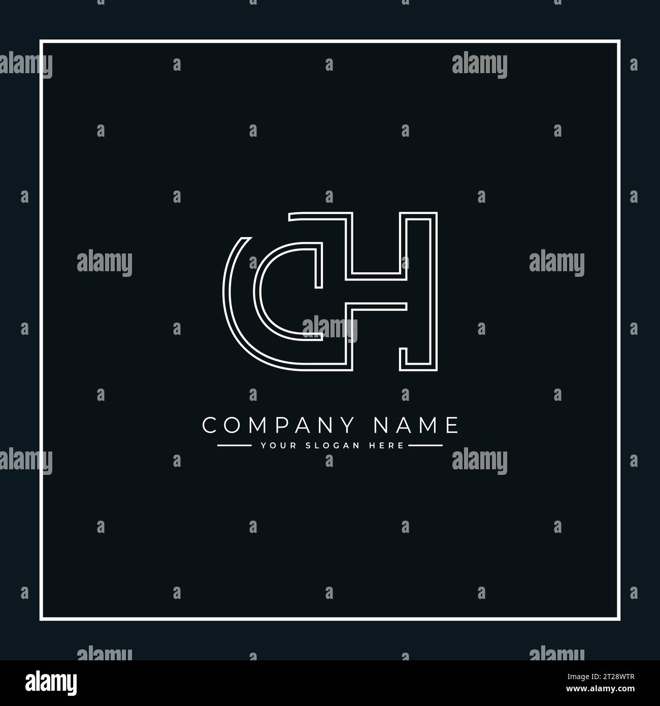Initial DH Vector Logo - Elegant Monogram Template for letter D and H ...