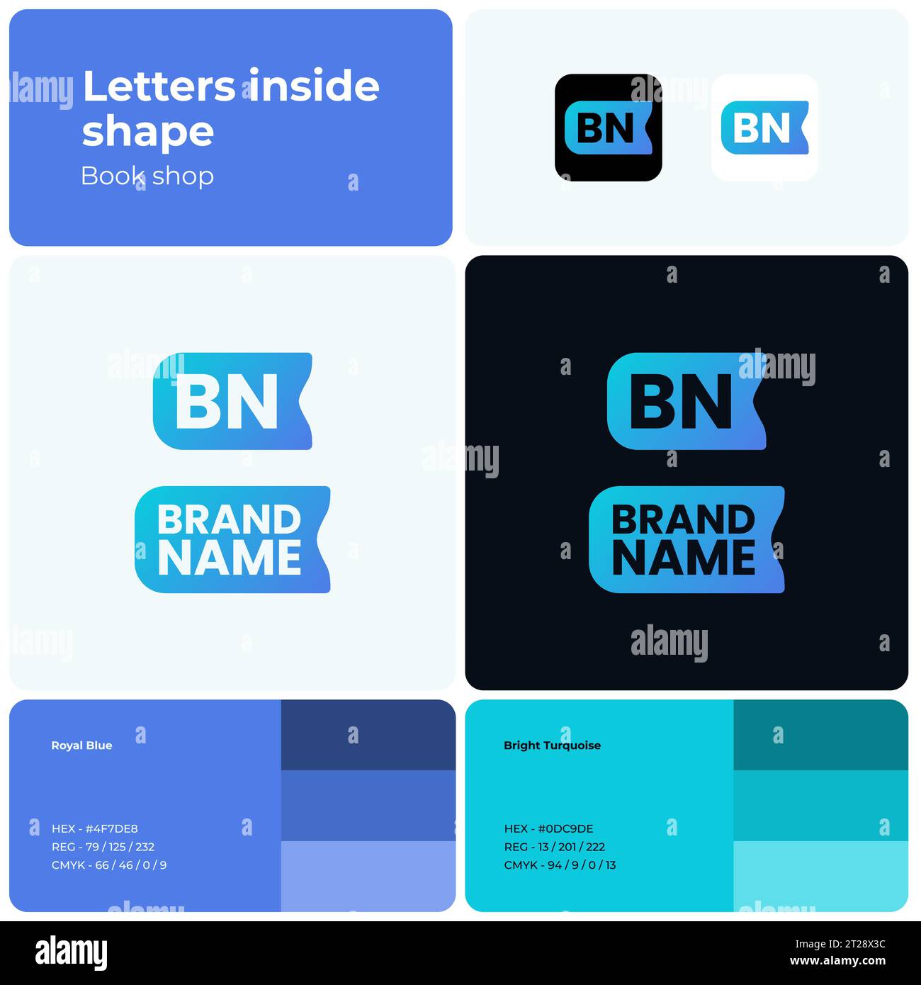 Template with thin line creative logo for book shop Stock Vector