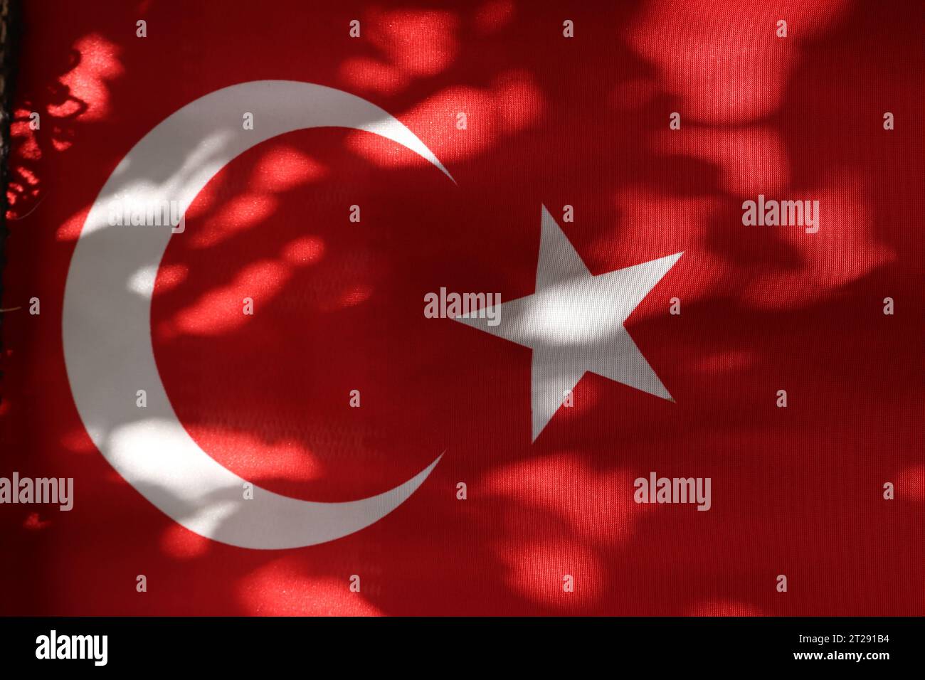 Turkish flag background. Travel in Turkey Stock Photo