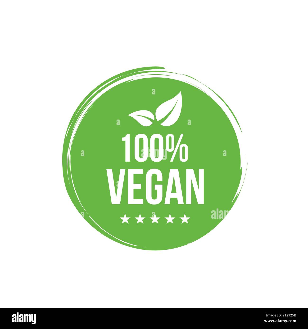 100% natural food badge. Eco Nature green icon product label or logo ...