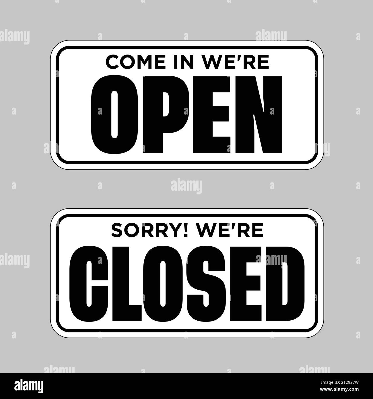 Open Closed Signboards Vector transparent background Stock Vector Image ...
