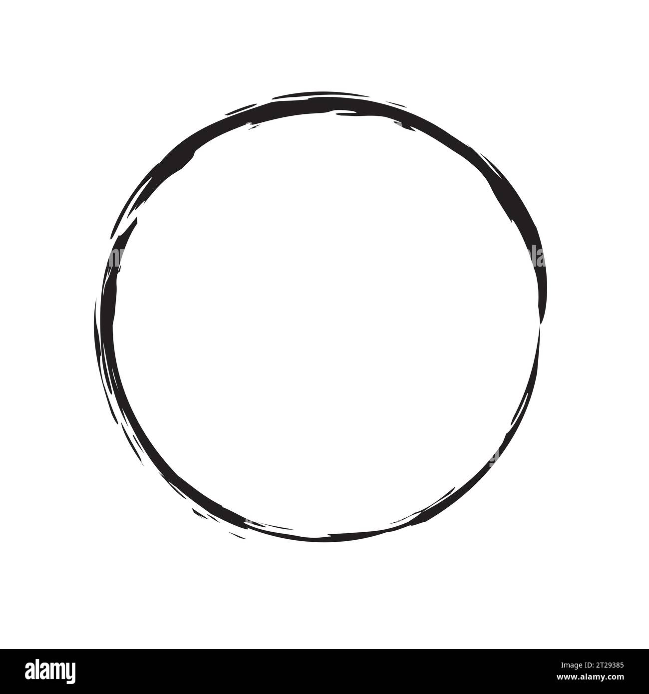 Circle brush stroke. Vector grunge brush stroke, paint brush circle, design element vector