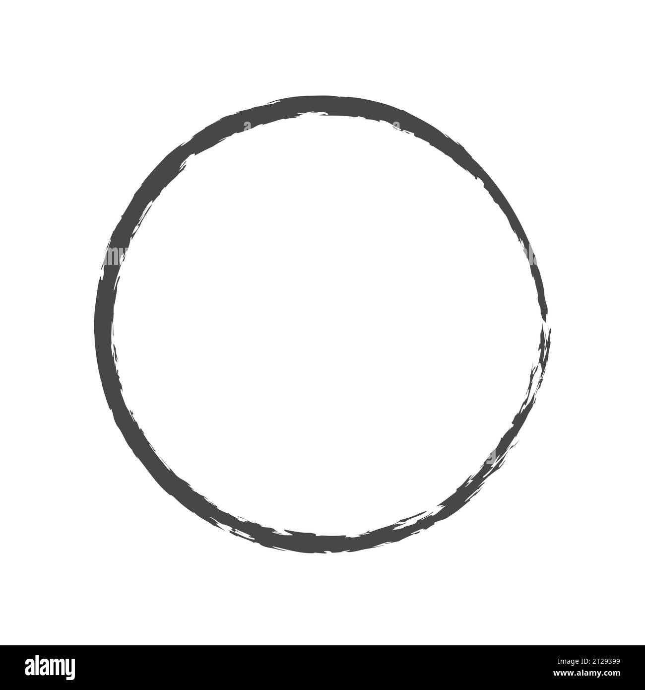 Circle brush stroke. Vector grunge brush stroke, paint brush circle