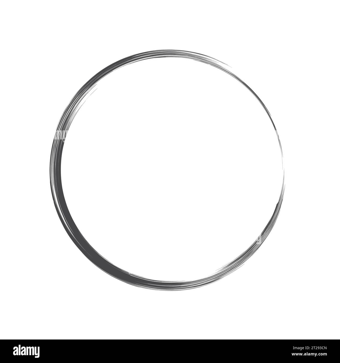 Circle brush stroke. Vector grunge brush stroke, paint brush circle, design element vector illustration Stock Vector