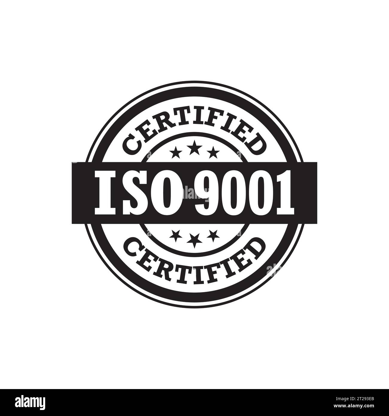 ISO 9001 certified label, vector illustration Stock Vector Image & Art ...