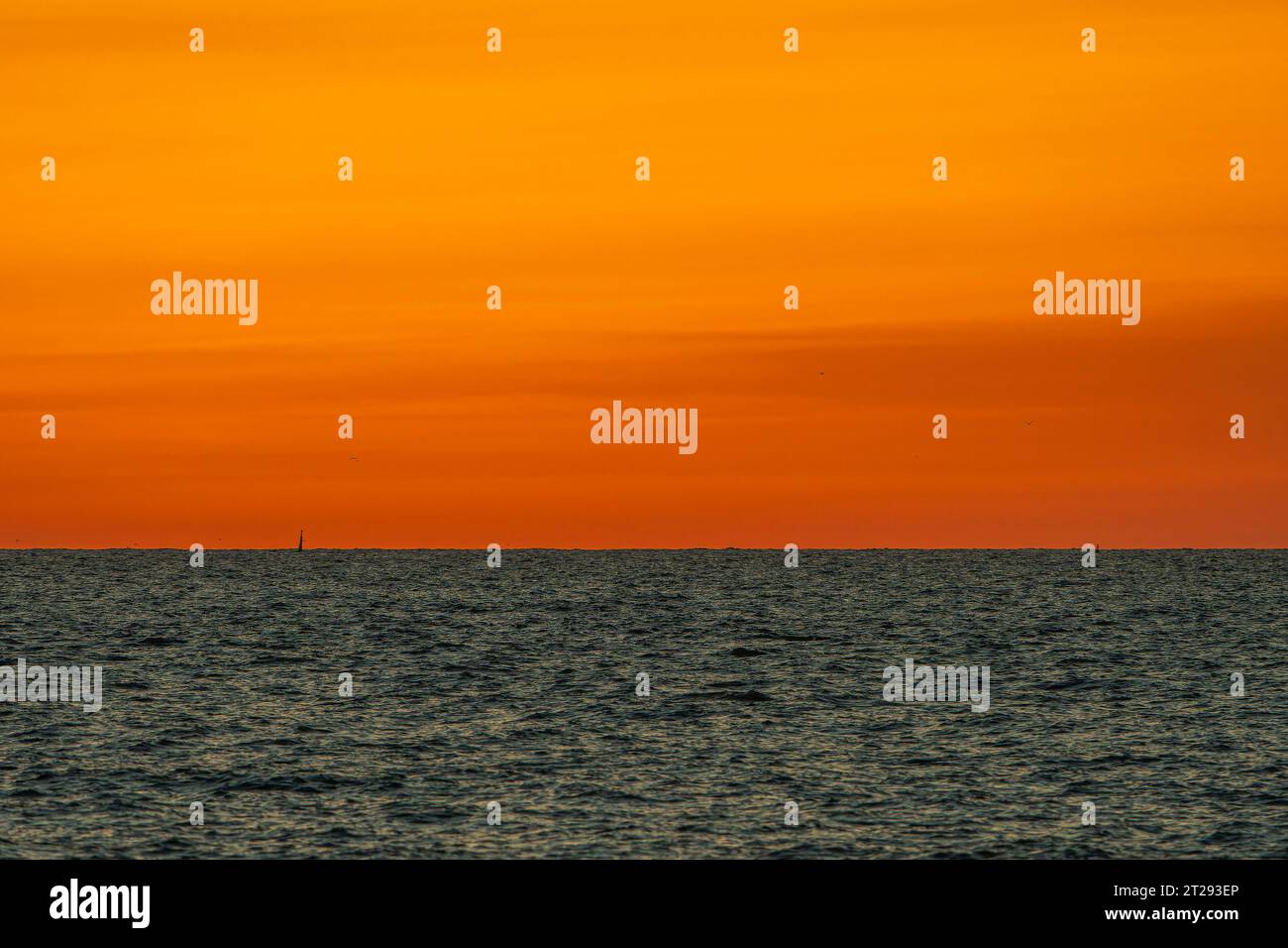 Sunset over the sea Stock Photo
